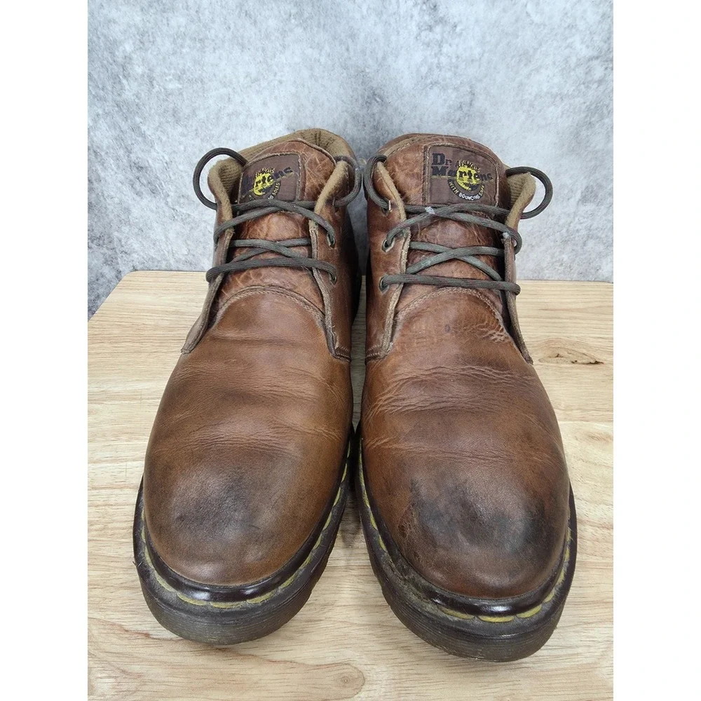 Vintage Dr Martens Chukka Boots Mens US 13 UK 12 Brown Leather England Made 8057